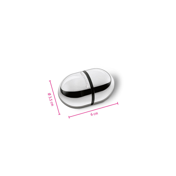 Mystim Egg‑Cellent Egon – Darstellung der Größe und Abmessungen 6cm Länge, 3,5cm Durchmesser