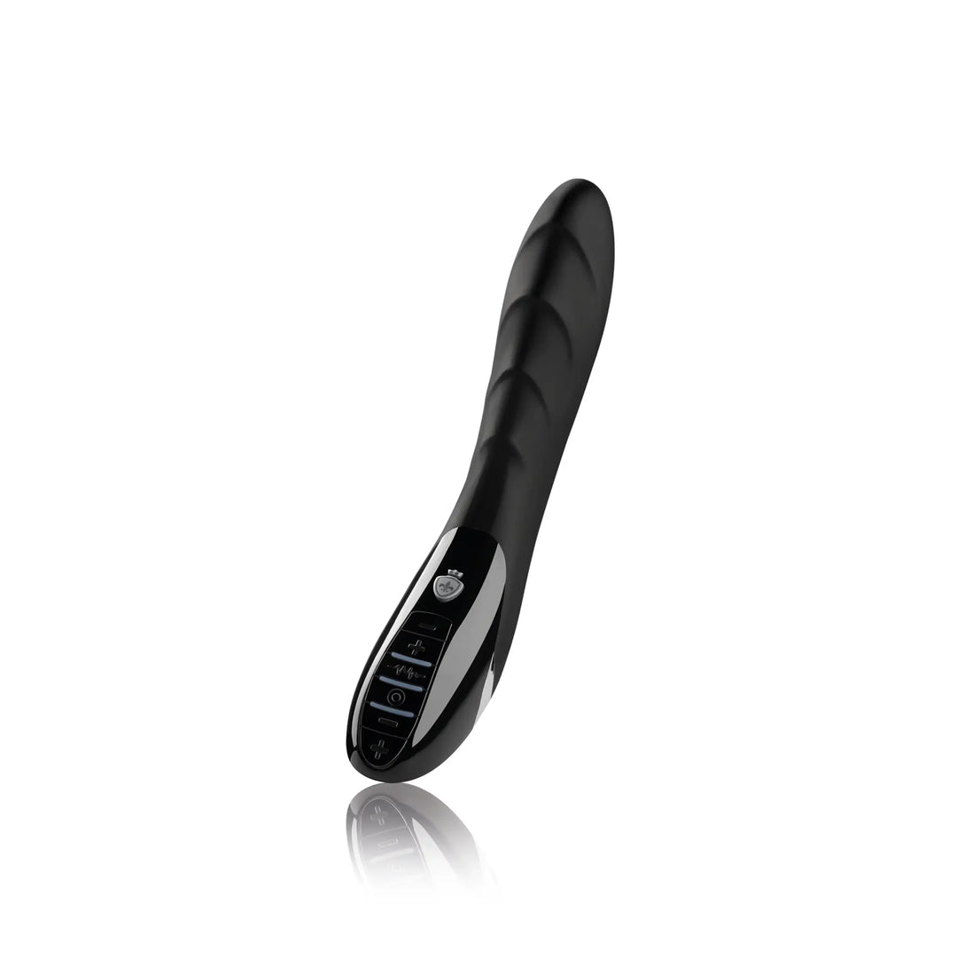 Mystim Sizzling Simon – E‑Stim Vibrator aus medizinischem Platinsilikon mit zwei Motoren