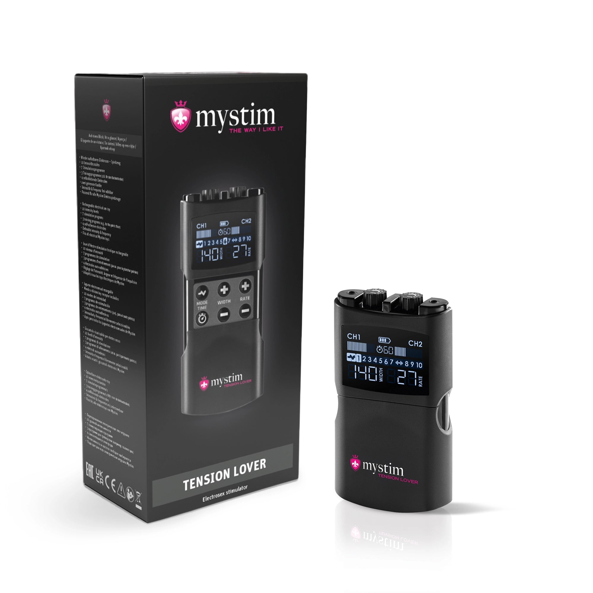 Mystim Tension Lover 2 - E-Stim Powerbox Elektrostimulation mit Kartonverpackung