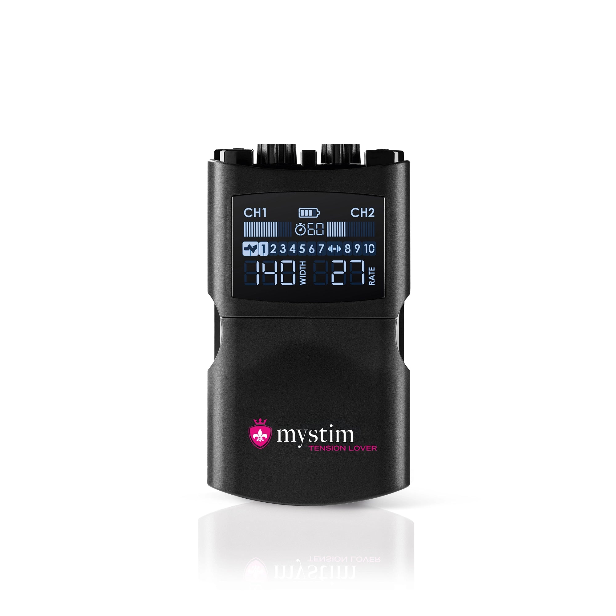 Mystim Tension Lover 2 - E-Stim Powerbox Elektrostimulation Frontansicht geschlossen