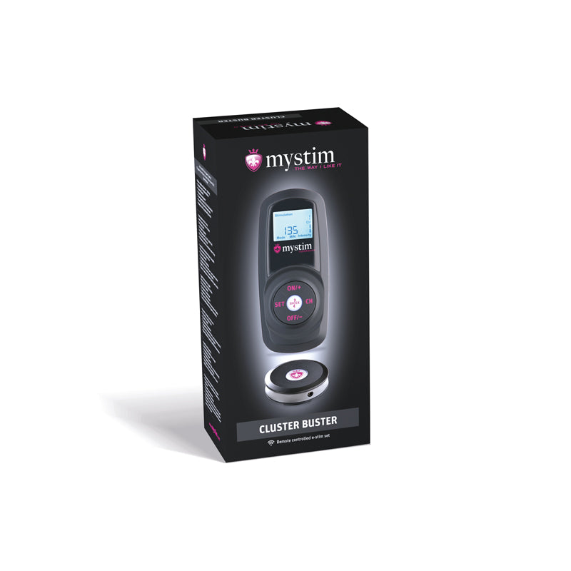 Mystim Cluster Buster – Originalverpackung des Elektrosex Komplett-Sets