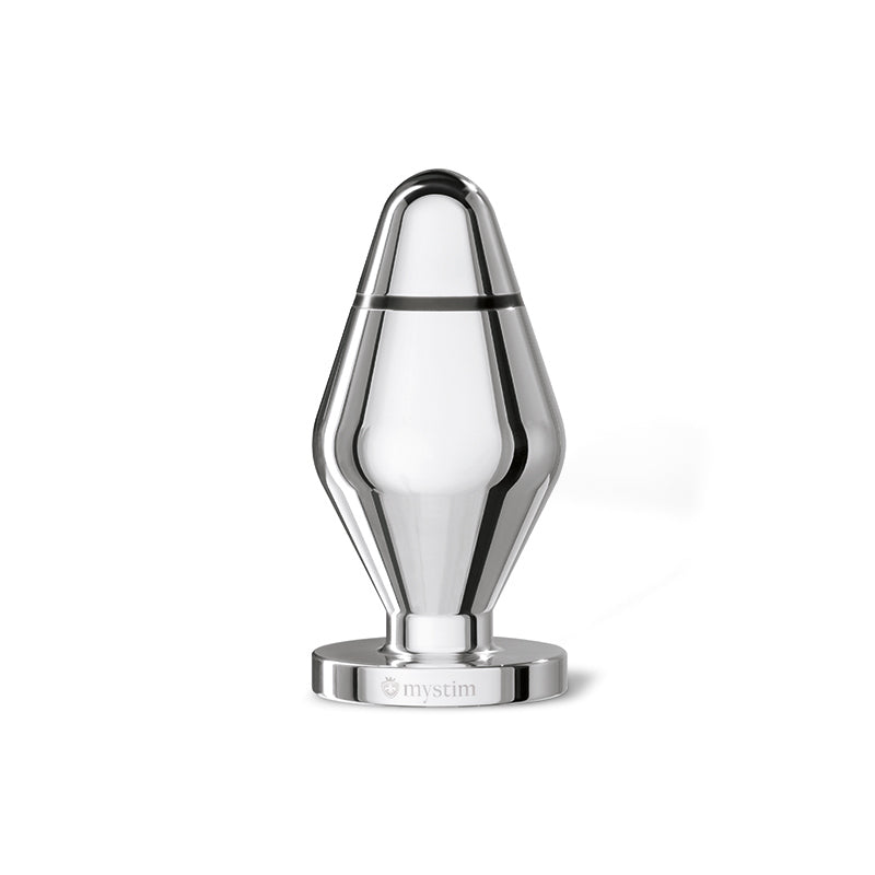 Mystim John – E‑Stim Butt Plug aus handpoliertem Aluminium