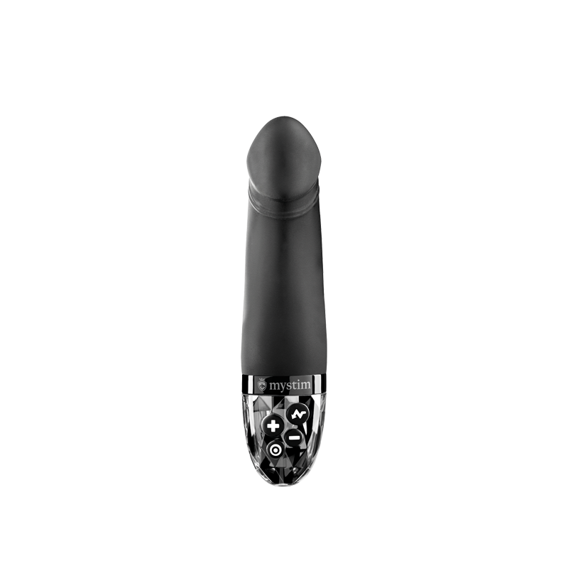 Mystim Real Deal Neal – Black E‑Stim Vibrator in realistischer Form 