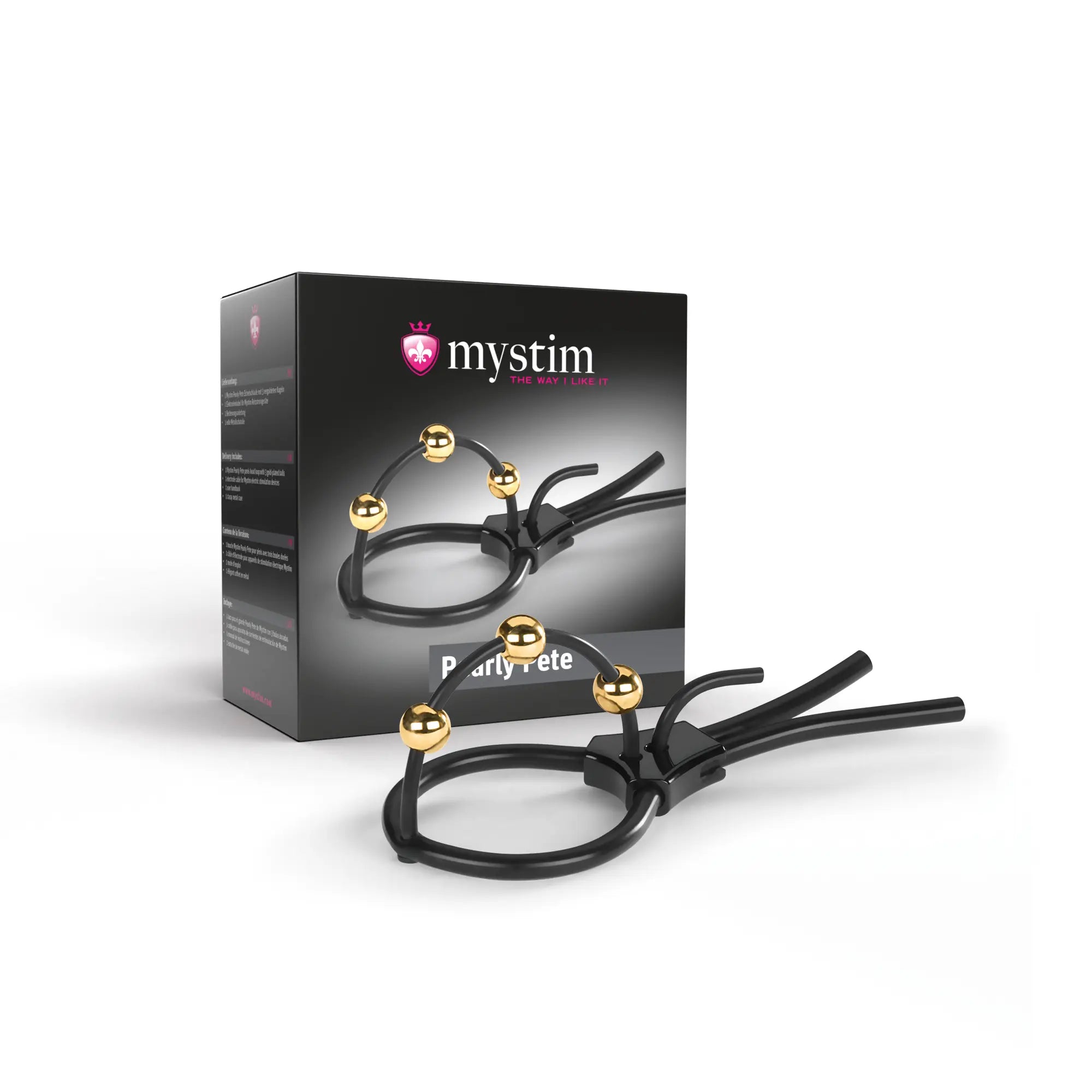 Mystim Pearly Pete – E‑Stim Schlaufe mit Verpackungskarton
