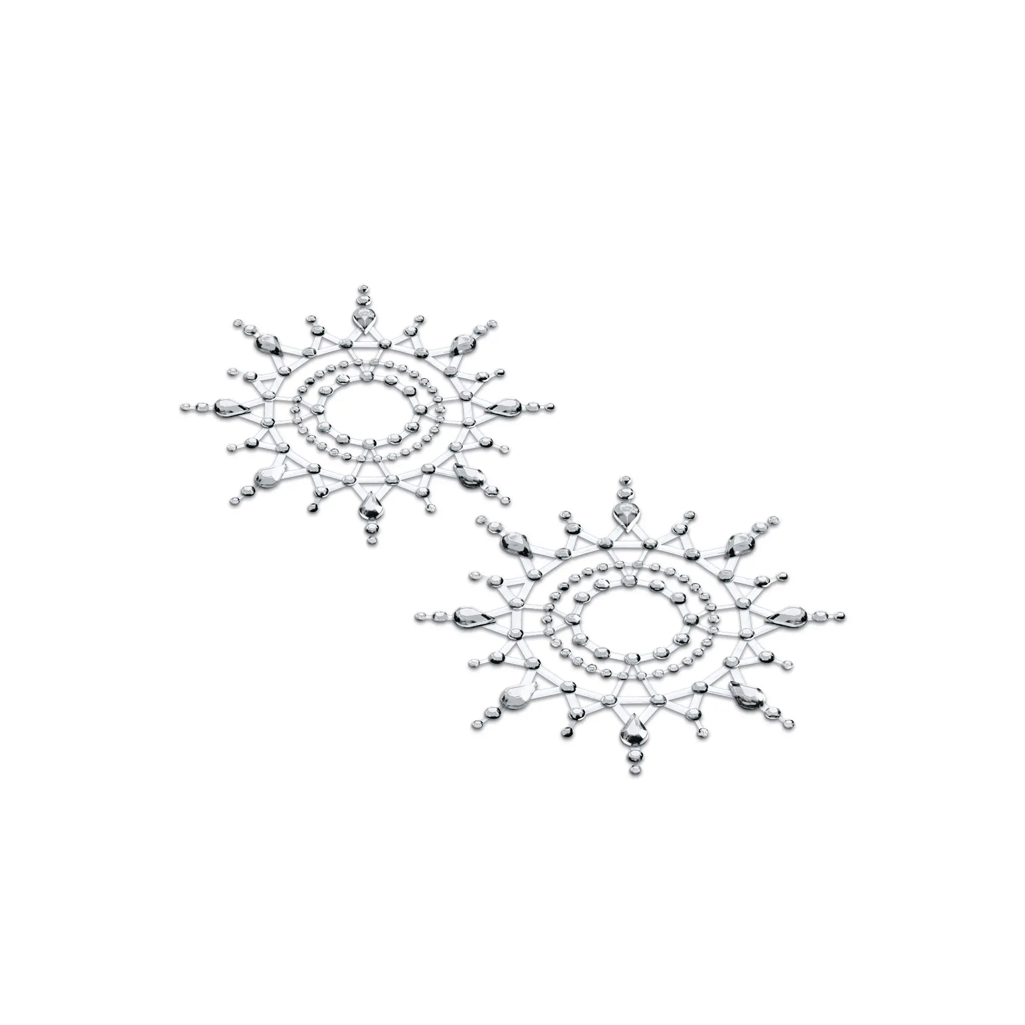 Mystim Gloria Bodysticker 3er Set – Nahaufnahme in Silber 2er