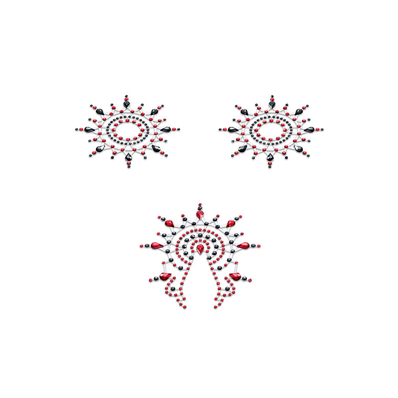 PJJ Bodysticker Gloria 3er Set rot schwarz Gruppenfoto