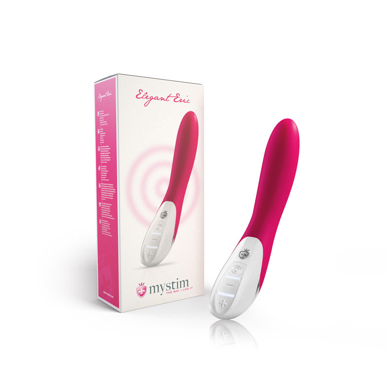 Mystim Elegant Eric – Naughty Pink Vibrator aus Silikon, klassisch elegant (27 cm × Ø 3,5–3,8 cm)