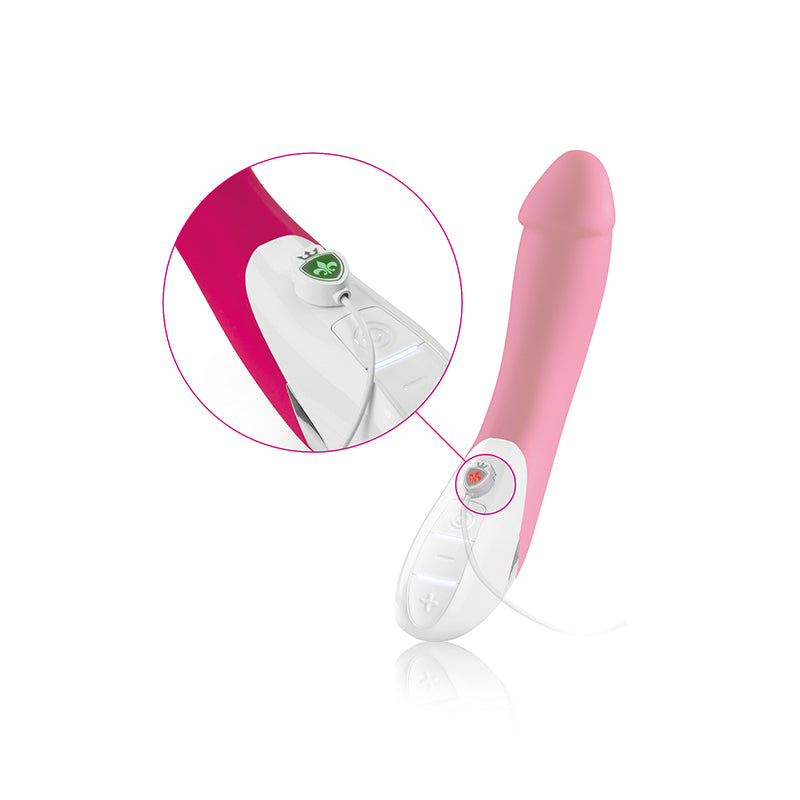 Mystim Terrific Truman – Magnetischer Ladeanschluss und Ladungsdarstellung