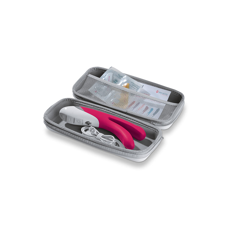 Mystim Bon Aparte – Darstellung aller Accessoires im Etui zur Aufbewahrung