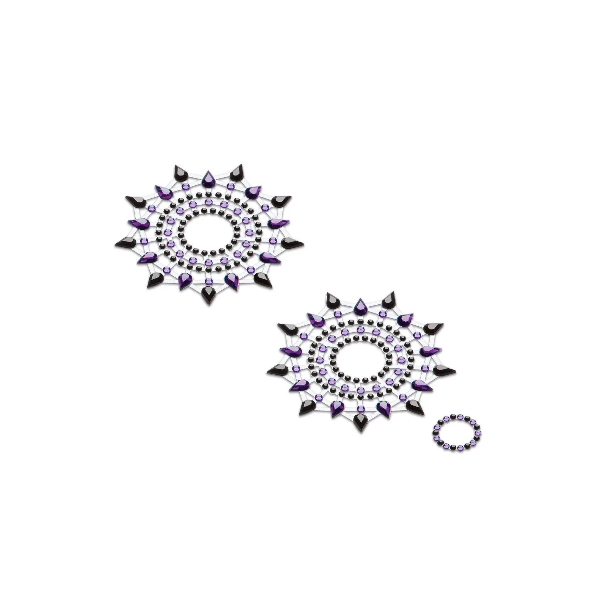 Mystim Gloria Bodysticker 2er Set – beide Sticker + Tester in Schwarz/Violett