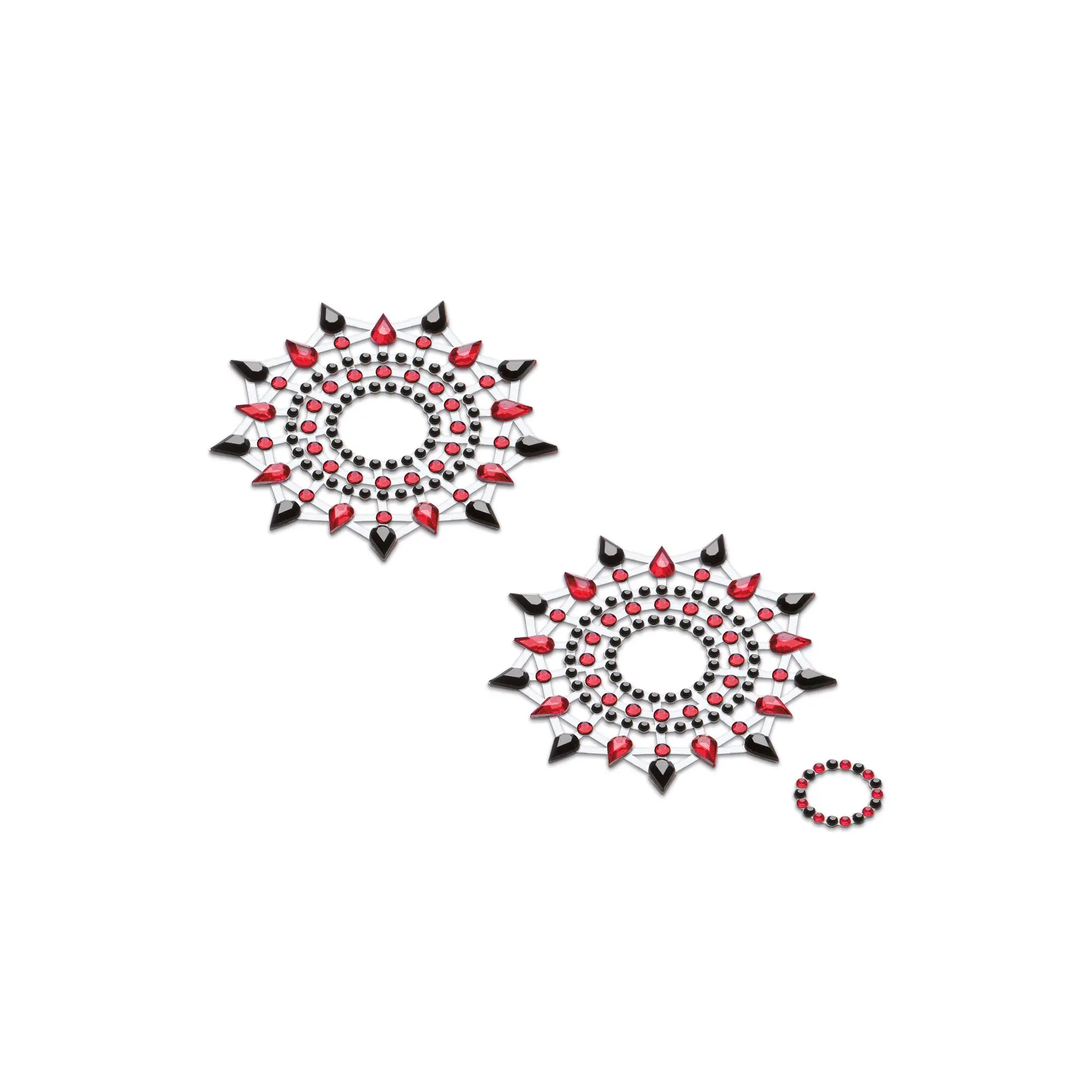 Mystim Gloria Bodysticker 2er Set – beide Sticker + Tester in Schwarz/Rot