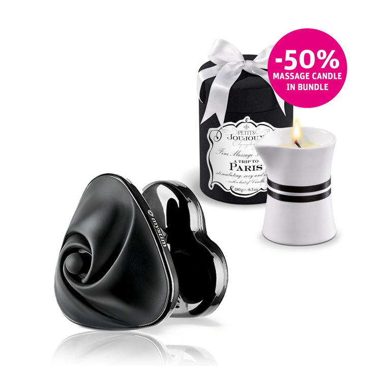Heart's Desire Black + 50% Große Massagekerze - Bundle